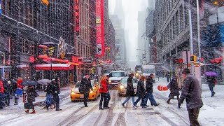 ⁴ᴷ New York City Winter Snowstorm Walk  Biggest Snowstorm of the Season  Blizzard in New York City [upl. by Stanton]