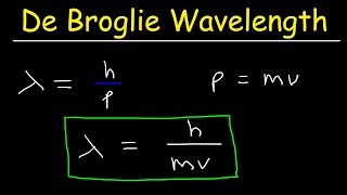 De Broglie Wavelength Problems In Chemistry [upl. by Shotton]