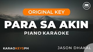 Para Sa Akin  Jason Dhakal Slow Piano Karaoke [upl. by Pejsach]