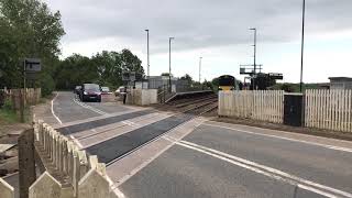 BRAND NEW LEDS Kempston Hardwick Station Level Crossing Bedfordshire Thursday 30052019 [upl. by Yanaj]