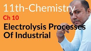 FSc Chemistry Book 1 ch 10  Electrolysis Processes of Industrial  11th Class Chemistry [upl. by Alvinia]