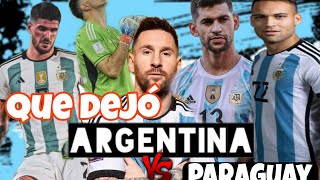 💥Resumen de las declaraciones de los jugadores argentinos pos partido ante la derrota vs Paraguay [upl. by Orsola]