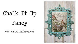 DIY Decoupage Tissue Paper Vintage Bird Image with Painted Shabby Chic Frame [upl. by Onairpic692]