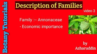 Annonaceae family economic importancePart3 [upl. by Riella]