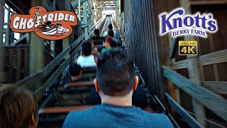 October 2024 Ghost Rider Roller Coaster On Ride 4K POV Knotts Berry Farm [upl. by Falkner]