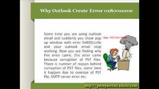 Easy way to Fix Outlook Error 0x800ccc0e [upl. by Cartwright]