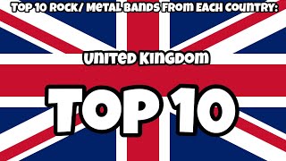 Top 10 Bands From the United Kingdom top10bands unitedkingdom ukrock [upl. by Nihi]