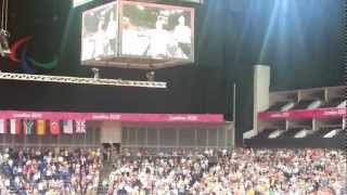 london 2012 paralympics basketball semi final GB national anthem [upl. by Yelsew]