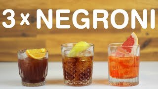 3 x Negroni Recipes Compared for Negroni Week [upl. by Arten]