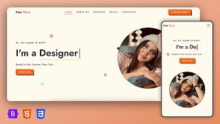 Bootstrap 5  Personal Portfolio Website using HTML CSS JavaScript amp Bootstrap 5  Easy Tutorial [upl. by Agustin]