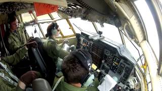 Inside C130 Herc cockpit during first 3 minutes of takeoff [upl. by Andromede]