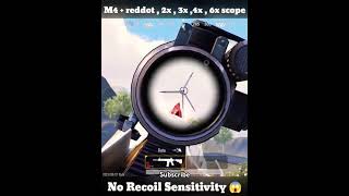 😱 BGMI Scope Setting 2x 3x 4x 6x 8x  New Best Sensitivity Settings  No Recoil Sensitivity shorts [upl. by Ji777]