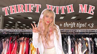 THRIFT WITH ME how to thrift AESTHETIC clothing [upl. by Rialc]