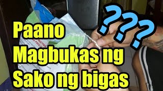 Paano magbukas ng sako ng bigas [upl. by Ylim]