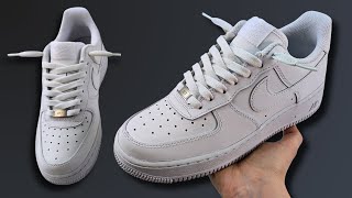 HOW TO LOOSE LACE NIKE AIR FORCE 1s BEST WAY [upl. by Marolda]