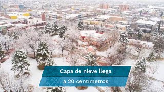 Nieve “pinta de blanco” 30 municipios de Chihuahua [upl. by Eillas]