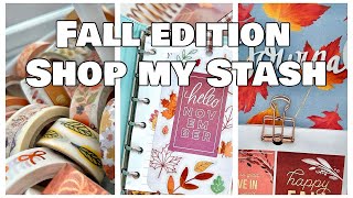 SHOP MY PLANNER STASH  FALL REFRESH FOR NOVEMBER  NEW STICKERS  PLANNER DESK SETUP [upl. by Ynaffet]