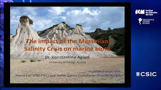 The impact of the Messinian Salinity Crisis on marine biota  Konstantina Agiadi [upl. by Arednaxela]