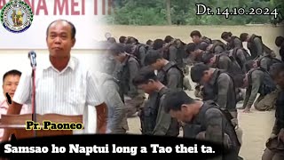 Pr Paoneo Speech  Samsao ten Pathen aw hethei ta 14oct2024 [upl. by Imef]