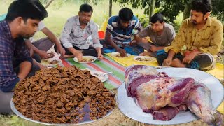 গরুর মাংসের ঝোল সাথে রুই মাছ ভাজা  Beef Steak Recipe with Rohu Fish Fry  Village Vlog [upl. by Ban]