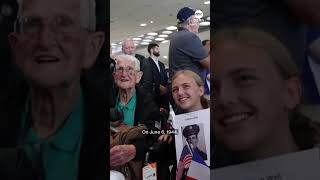 World War II veterans arrive in France for ceremonies commemorating 80th anniversary of DDay [upl. by Rammaj449]