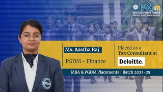 Batch 202325 Placements  Ms Aastha Raj at Deloitte  PIBM Pune [upl. by Azriel96]