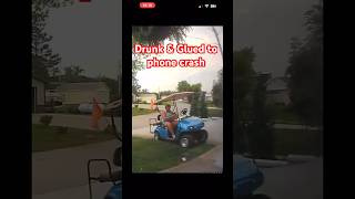 Drunk Woman Crashes Golf Car into a House while on her phone [upl. by Baudin]