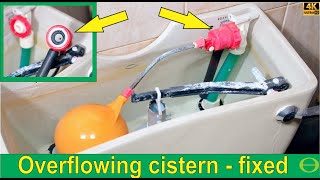 Toilet cistern overfilling amp overflowing  how to fix a toilet that is not shutting off  float fix [upl. by Reena]