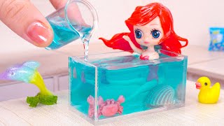 Beautiful Miniature Ariel Princess Jelly Decorating  Fresh Tiny The Little Mermaid Dessert Idea [upl. by Trebmal275]