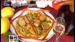 Receta de Alcachofas rellenas como se hace [upl. by Yrebmik]