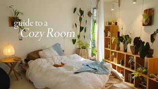 How to make a Room Feel Cozy  plants lighting textiles [upl. by Aihtibat]