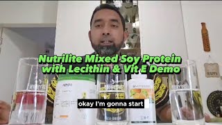 Nutrilite Mixed Soy Protein with Lecithin amp Vit E Demo [upl. by Serene]