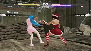 DOA6  LEIFANG vs KULA 얼음과 불의 대결 [upl. by Legyn]