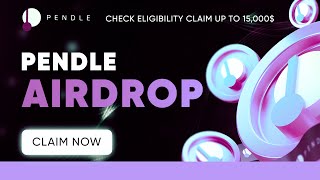 Crypto Airdrop  Pendle Airdrop 500000 worth of Pendle [upl. by Arvind958]