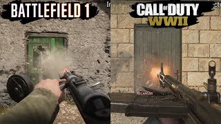 Call of Duty WWII VS Battlefield 1  Graphics Comparison  Comparativa [upl. by Henryk]