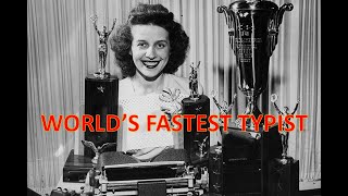 Worlds fastest typist in typewriter  Stella Pajunas [upl. by Tutt310]