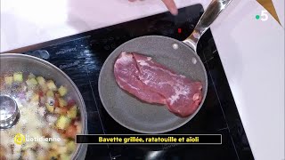 Coup dfood  Bavette grillée ratatouille et aïoli [upl. by Silber11]