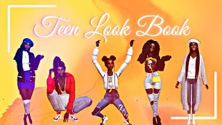 Sims 4 Teen Look Book  CC Links [upl. by Sahc952]