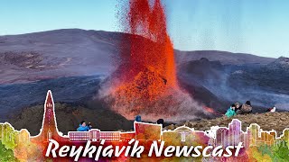 RVK Newscast 100 The Volcano Is Now A Fire Geyser [upl. by Arretnahs649]