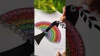 Draw an easy mandala with me 🕊️🌈✨ art shorts drawing pastel colors trending [upl. by Duwe]