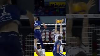 1 person blocks 2 people 🤯🏐 [upl. by Xuaeb]