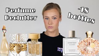 HUGE Perfume Declutter 18 Fragrances GONE [upl. by Hindu789]