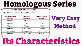 CARBON AND ITS COMPOUNDSCHAPTER 4 HOMOLOGOUS SERIESCHEMISTRY CLASS 10 CBSE [upl. by Anairuy]