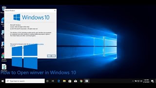 How to Open winver in Windows 10 [upl. by Schulze]