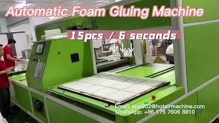 HighEfficiency Automatic Foam Gluing Machine Bonds 15pcs in 6 Seconds PE EPE XPE EVA Foam [upl. by Annoid]