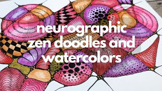 Neurographic ZenDoodles and Watercolors [upl. by Yadseut509]