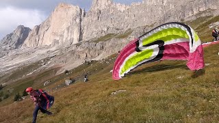 Paraglider Takeoff Kaleidoscope XXL 2 [upl. by Stacey]