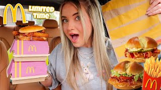 McDonalds Mukbang Trying NEW McDonalds Menu Items [upl. by Noiram]