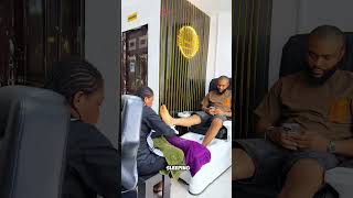 Cheapest luxury saloon in abuja saloon abujafoodie barbershop [upl. by Ahsenek]