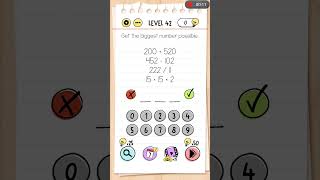 Level42Get the biggest number possibleBrain Test game braintest 🕵🗒 [upl. by Morette]